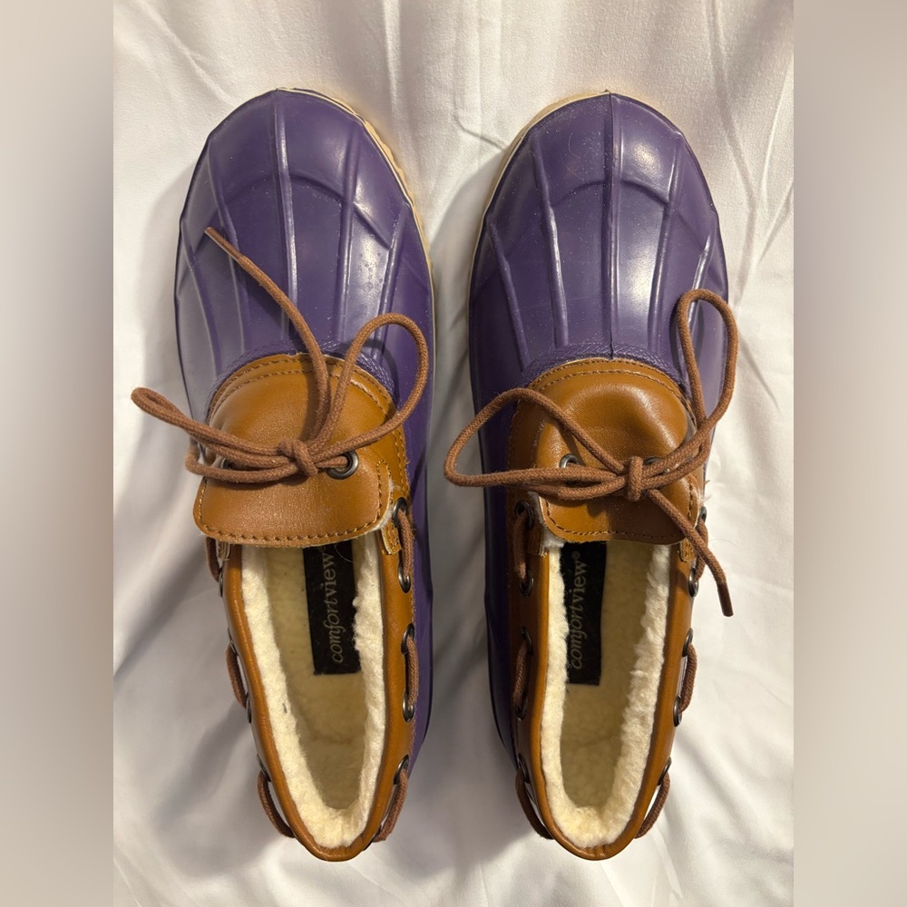 Comfortview women’s The storm waterproof slip on. Purple size 8 1/2 Wide